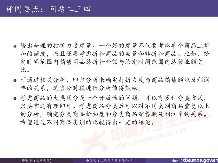 2019全國大學(xué)生數(shù)學(xué)建模競賽講評：“薄利多銷”分析-CUMCM2019E